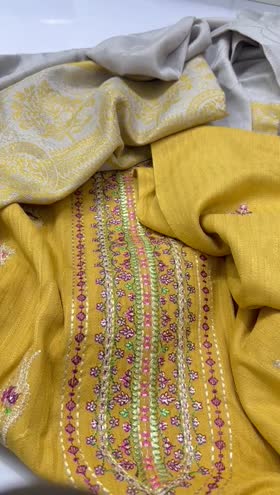 Rs 3750 Dhanak winter Emb 3pc Shawl Rs 3750 Dhanak winter Emb 3pc Shawl